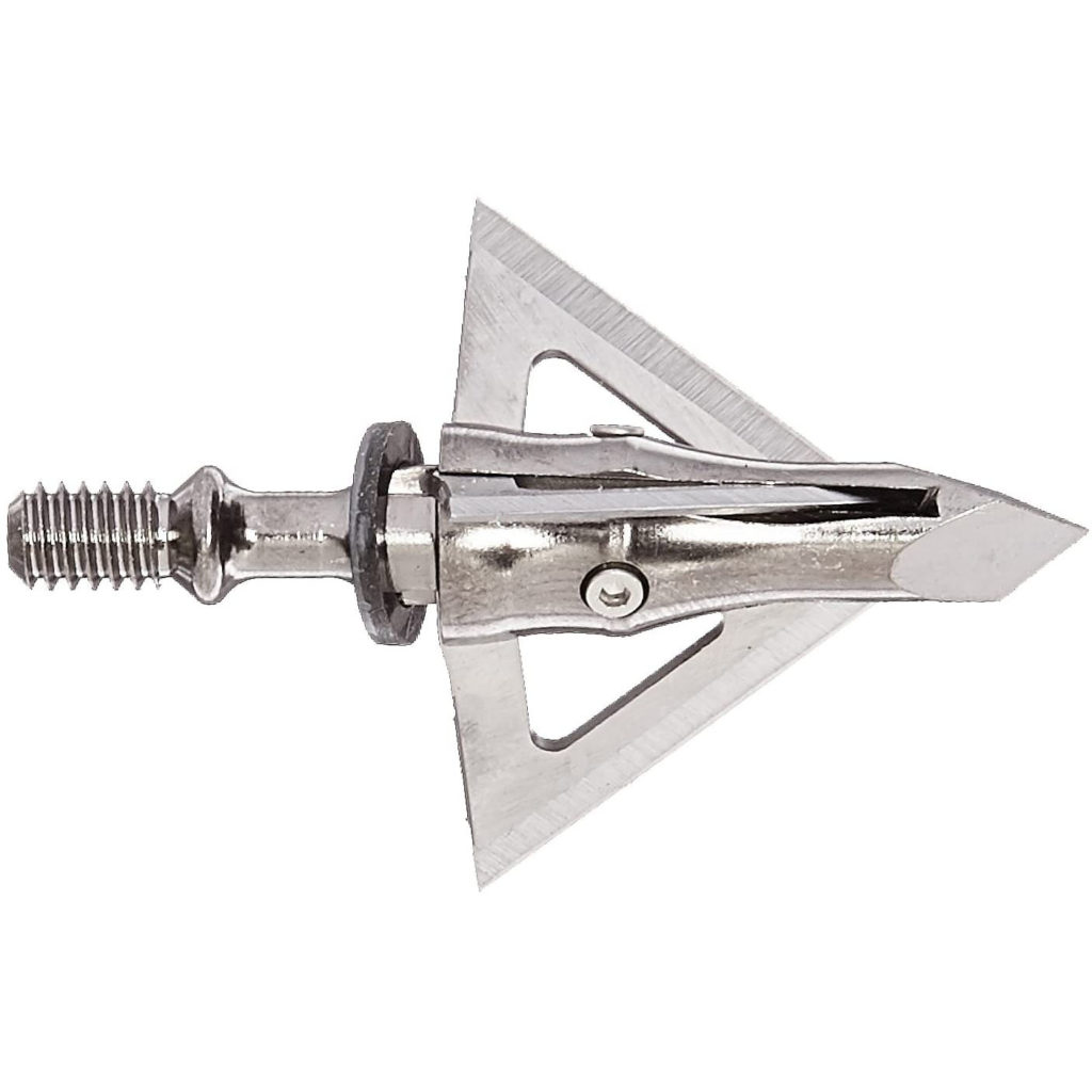 Photo of a Muzzy Trocar 3 blade broadhead.