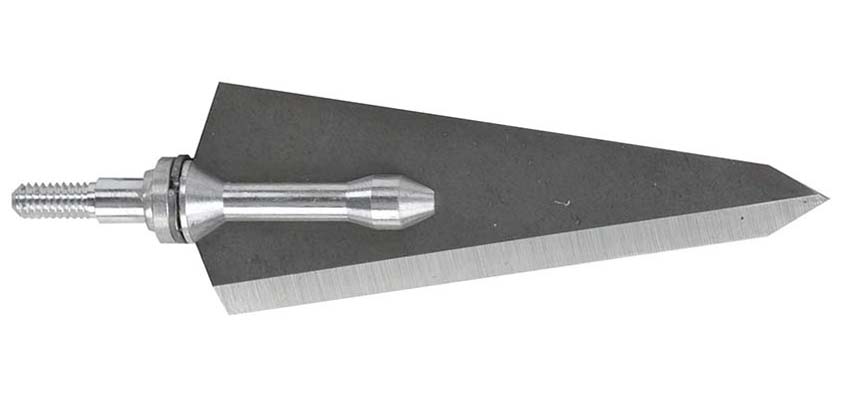 Photo of a Steel Force single bevel broadhead.