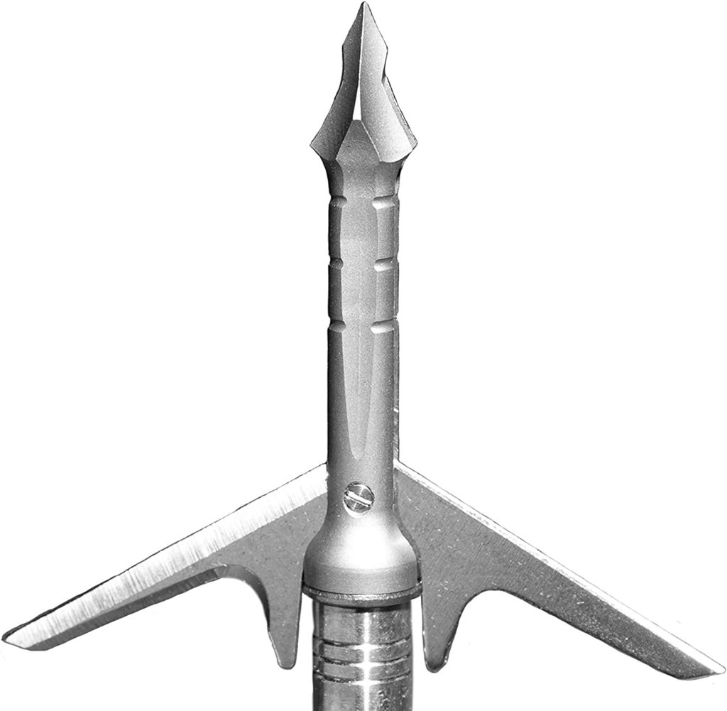 Photo of a Slick Trick RaptorTrick mechanical broadhead.